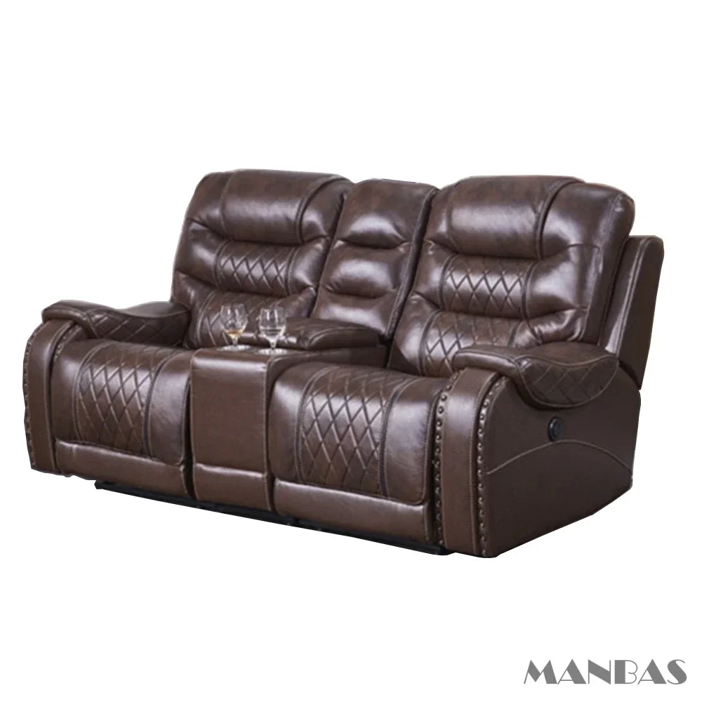 Home Cinema Couch - Minimalistyczny, wysokiej jakości, skórzany fotel elektryczny