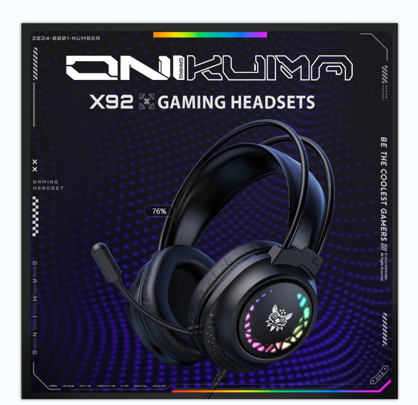 Home Cinema Headphones - Słuchawki gamingowe ONIKUMA X92 przewodowe, RGB,