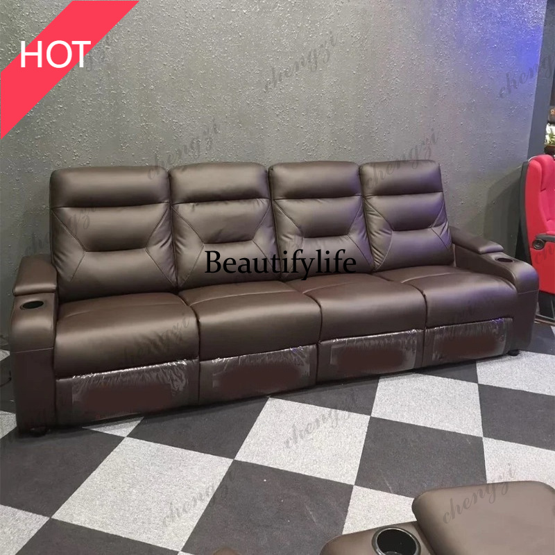 Home Cinema Couch - Zestaw skórzanych sof A49 z elektrycznie