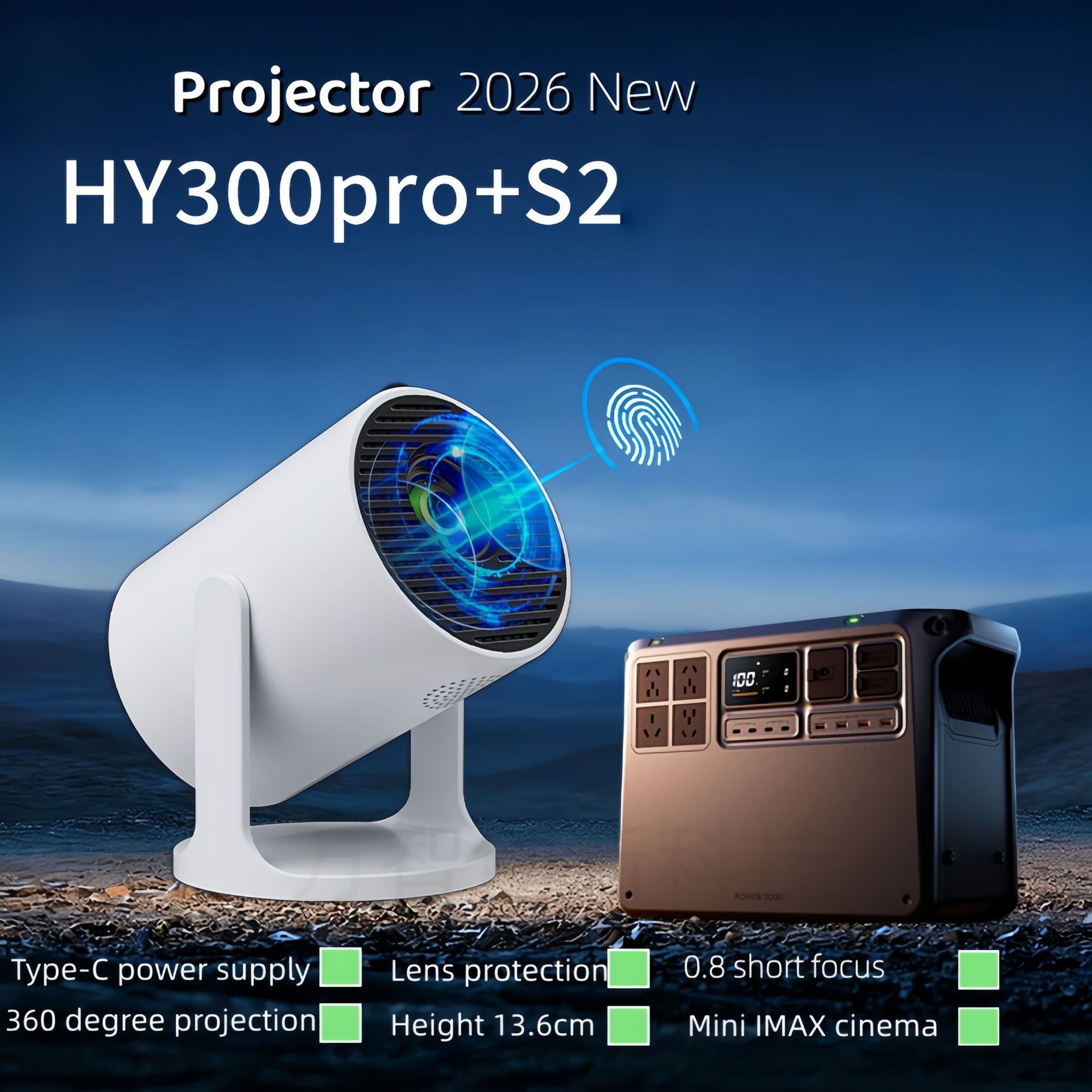 Home Cinema Ultra Short Throw Projector - Inteligentny projektor ultra krótkoogniskowy, kompatybilny z