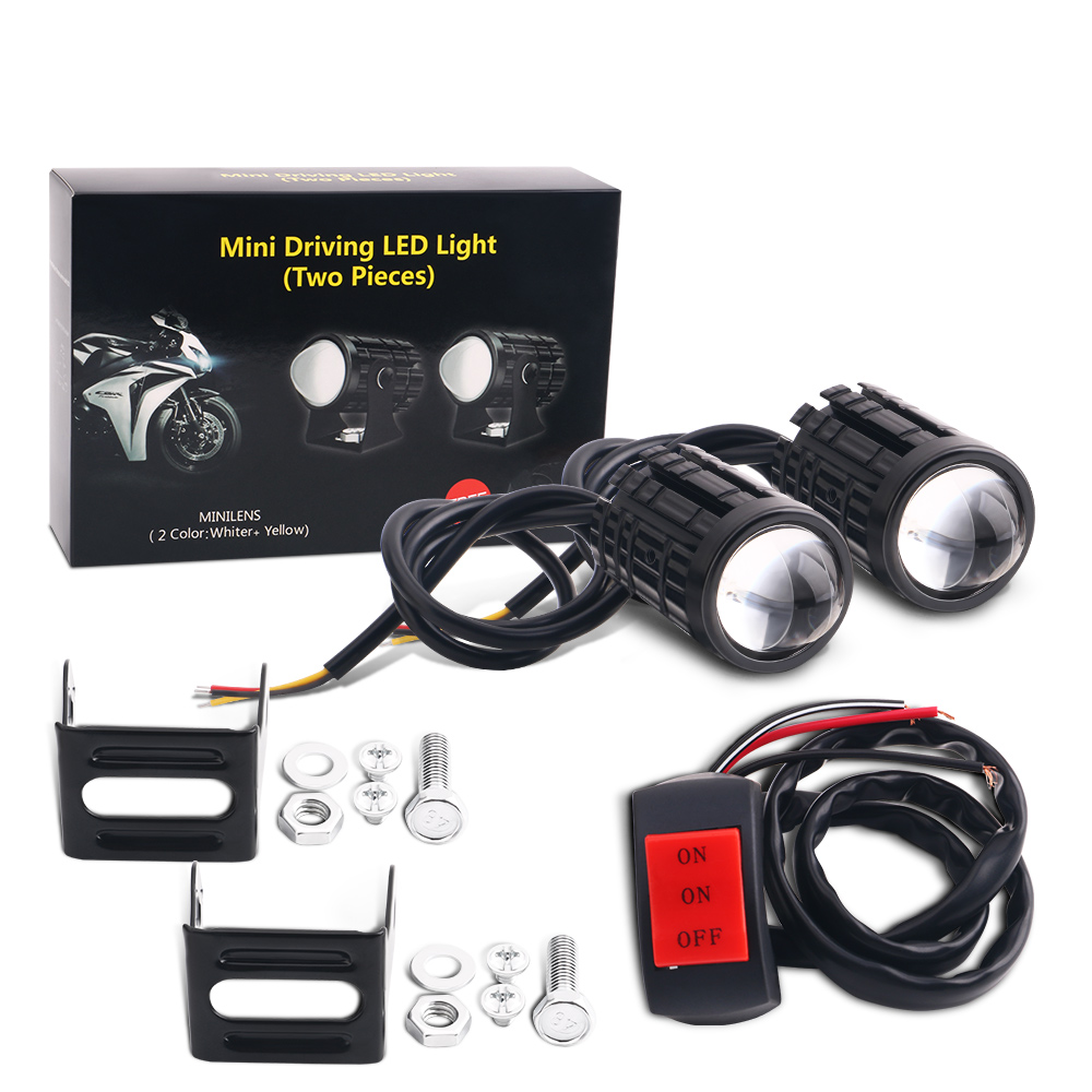 Projector Lamp Replacement - 2 szt. Uniwersalny reflektor LED motocykla