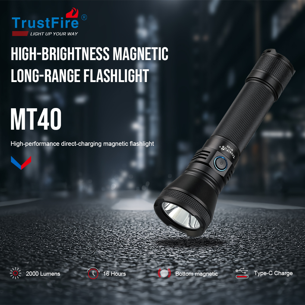 Home Cinema Imax - Trustfire MT40 Taktyczna Lampa Ładowalna 2000