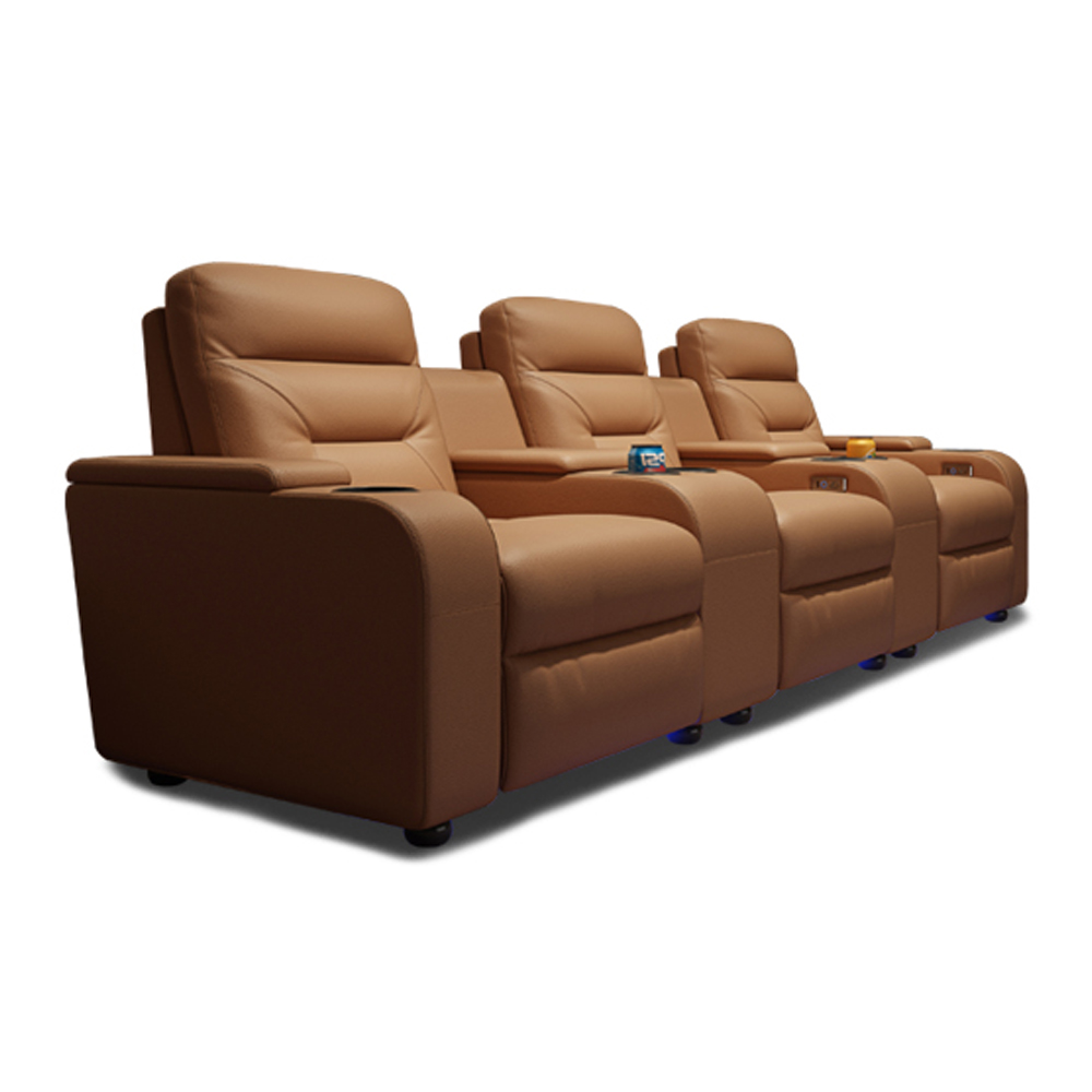Home Cinema Couch - Zestaw sof Linlamlim z prawdziwej skóry